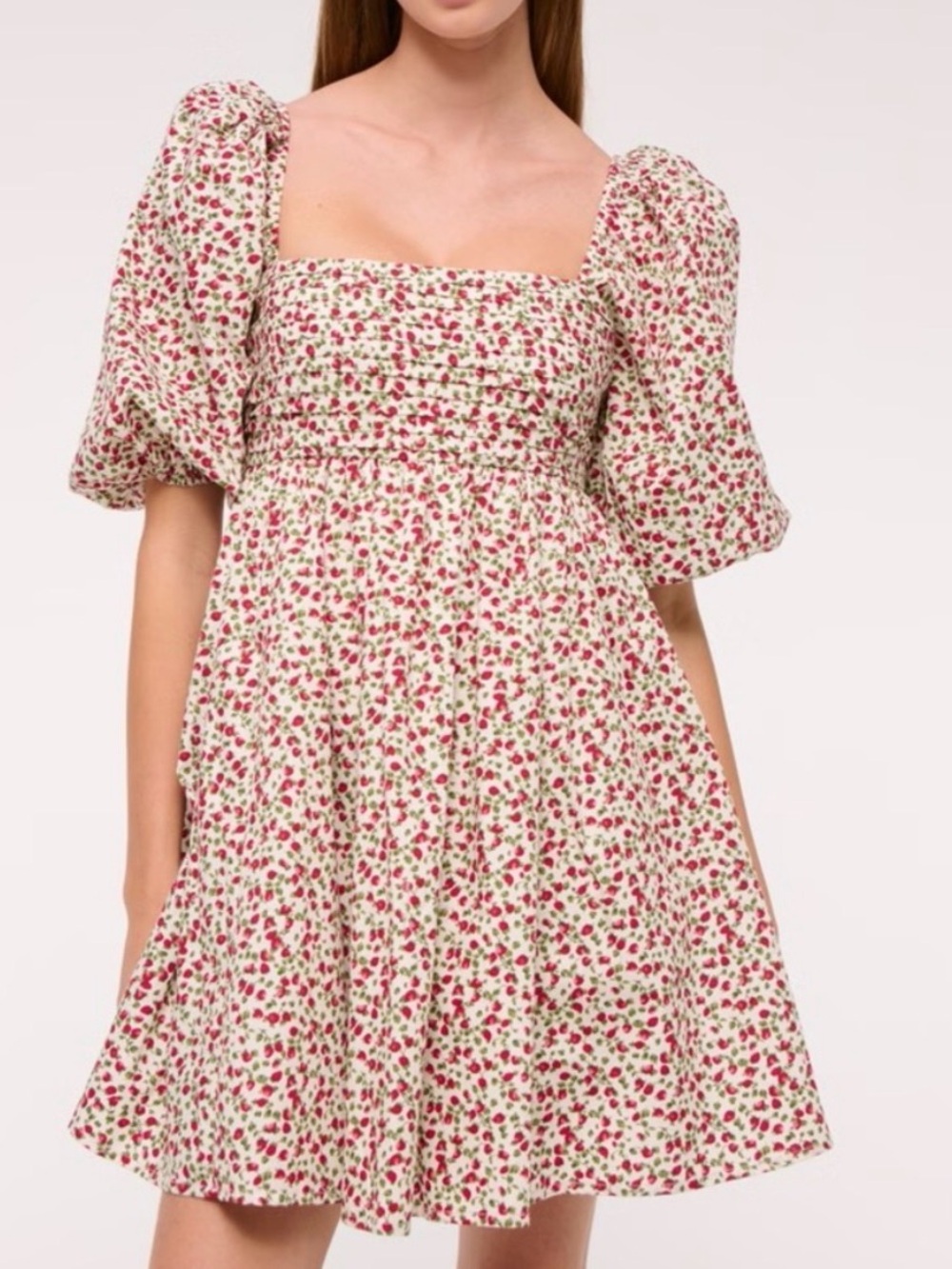 A&F Emersyn Poplin Puff Sleeve Mini Dress